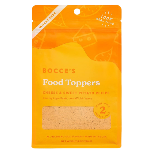 Bocces Food Toppers Cheese and Sweet Potato